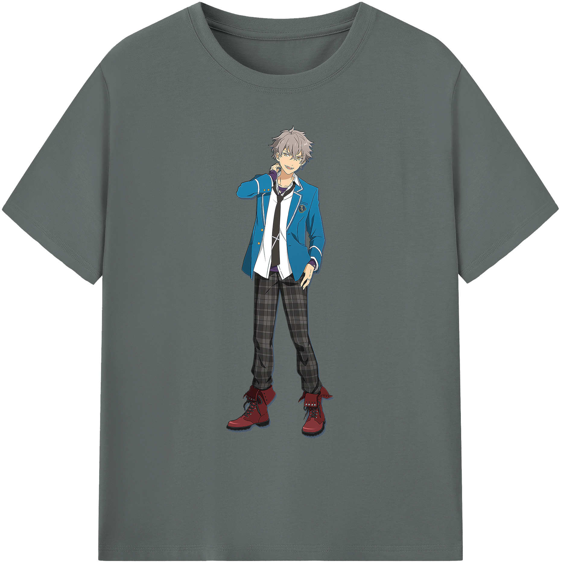 （画像用） あんさんぶるスターズ! Ensemble Stars 綿100％ メンズ半袖Tシャツ｜肌触りやわらか＆通気性